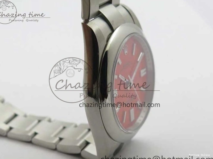 1226 Casual Oyster Perpetual 41mm 124300 EWF Best Edition Red Dial on SS Bracelet A 2856